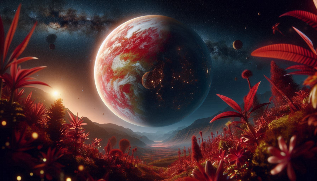 Astronomers Discover Earth-Like Planet with Red Leaves and Plants