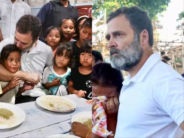 Rahul Gandhi Visits Manipur Relief Camps to Meet Violence-Displaced Residents