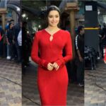 Shraddha Kapoor Sparks a New Fashion Trend in a Chic Ribbed Red Bodycon Dress