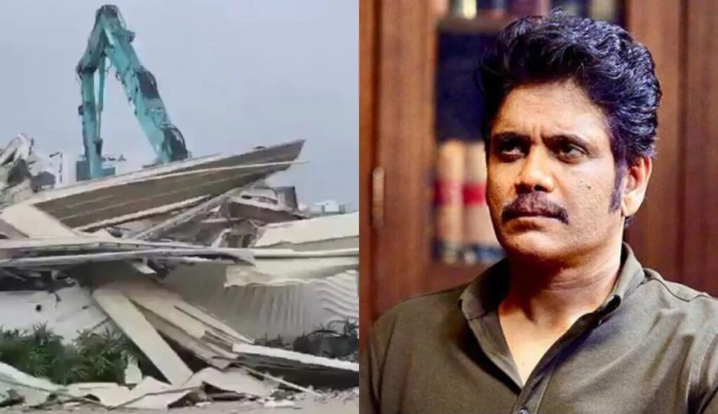 Bulldozers Begin Demolition at Actor Nagarjuna’s N-Convention Centre in Hyderabad