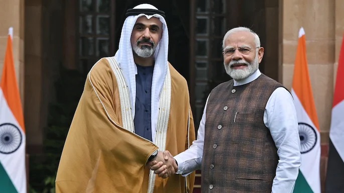 PM Modi Welcomes Abu Dhabi Crown Prince in Delhi, Focus on Strengthening Bilateral Ties