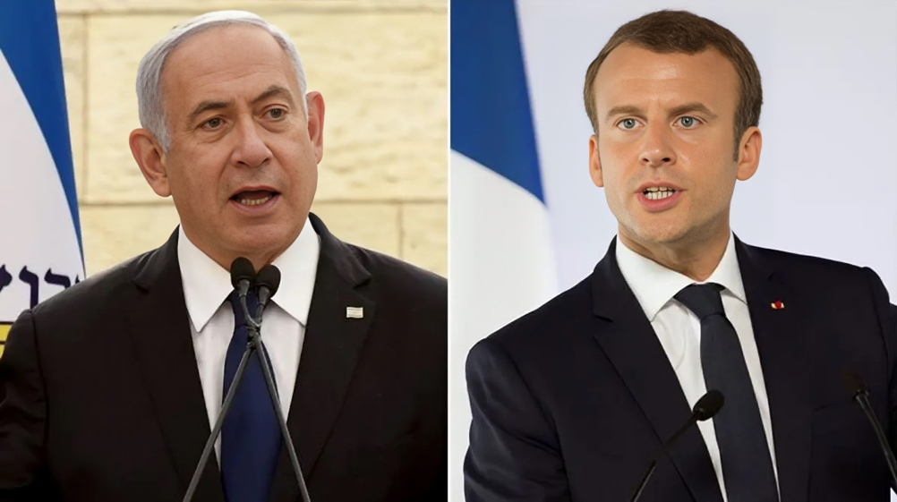 benjamin netanyahu and emmanuel macron